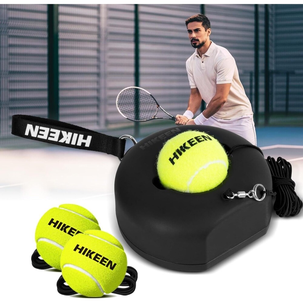 Hikeen Premium Tennis Trainer Rebound with Metal Base Portable Solo